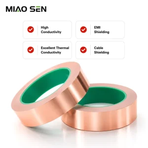 Conductive EMI Shielding Pressure-Sensitive Copper Foil Tape for Stained Glass, Snail Barrier, and Heat-Resistant Masking