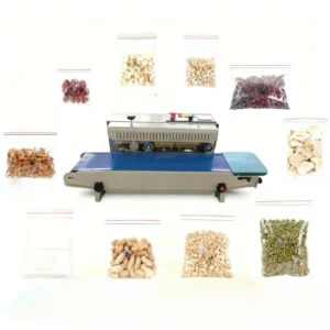 Continuous Bag Band Sealer Machine Horizontal Continuous Aluminum Heat Sealing Machine