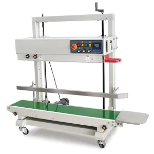 Continuous Band Sealer Automatic Stand up Kraft Pouch Sealing Machine