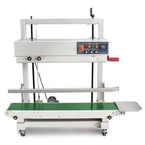 Continuous Band Sealer Semi Automatic Stand up Kraft Pouch Sealing Machine