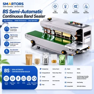 Continuous Band Sealing Machine for Plastic Bags and Warehouse Production Lines