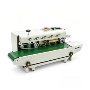 Continuous Conveyor Band Sealing Machine for Poly Bags, Foil, Paper Pouches, Film, Apparel, and Chemicals