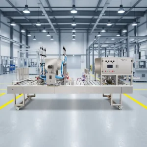 Continuous Conveyor Cup Filling and Sealing Machine for Dairy Yogurt Jelly Pudding and Snacks