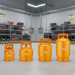 Cooking LPG Gas Cylinder 12kg 24L 34bar Steel 2.3mm Wall Thickness -40~60°C