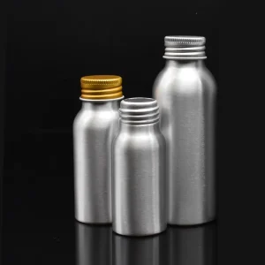 Cosmetic Aluminum Bottles 30ml 50ml 100ml 120ml 150ml 250ml 500ml with Screw Lids for Essential Oil