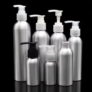 Cosmetic Aluminum Pump Lotion Bottle 100ml 150ml Refillable Cosmetic Aluminum Packaging Container Bottle for Shampoo