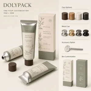 Cosmetic Flat Squeeze Tube 100ml Aluminum Plastic Body Lotion Packaging Tube with Flip Cap