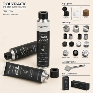 Cosmetic Personal Care Lotion Packaging Aluminum Soft Tube Compatible with Various Caps