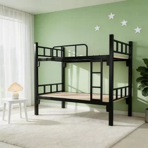 Craft Iron Frame Loft Bed Full Size Metal with Desk Bunk Bed Style Space Saving for College