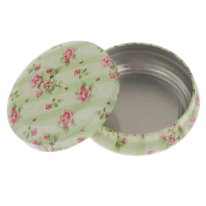 Cream Metal Candy and Cookie Storage Tin Box