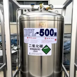 Cryogenic liquid gas cylinder for chemicals