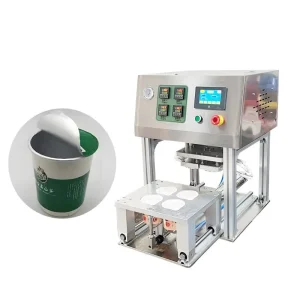 Cup Sealing and Laminating Machine for Yogurt Ice Cream and Paper Cups