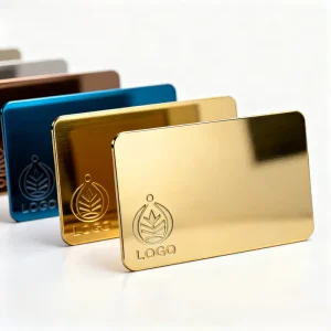 Custom 0.8MM Thick Printing Logo Stainless Steel Mirror Metal Laser Engraving Service