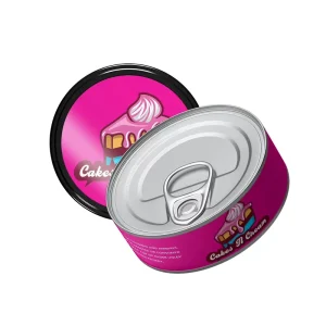 Custom 100ml 200ml Self Seal Tin Can Ring Pull Hand Press Seal Metal Pressitin Can 3.5g 7g Container Empty Tin Cans
