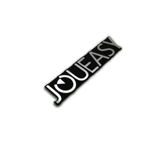 Custom 3D Decals Individual Black Embossed Lettering Electroformed Self Adhesive Metal Labels 3M 467 Nickel Stickers