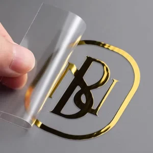 Custom 3D Embossed Metal Transfer Sticker Waterproof UV Gold Logo Labels for Product Packaging and Branding Labels Printing