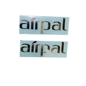 Custom 3D Heat-Transfer Adhesive Nickel Metal Vinyl Labels for Packaging