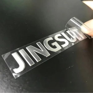 Custom 3D Silver Thick Nickel Transfer Metal Logo Sticker Glossy Finish Strong Adhesive for Industrial Crafts