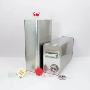 Custom 4L F-Style Empty Square Metal Oil Can for Lubricant Oil Packaging