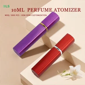 Custom 8ml 10ml Empty Aluminum Metal Portable Perfume Fine Mist Atomizer Refillable Pocket Perfume Spraying Bottle MOQ5000PCS