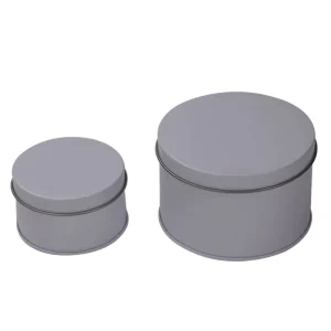 Custom 90x60mm Tinplate and Aluminum Metal Gift Box for Belts and Ties with White Design and Four-Color Offset Printing