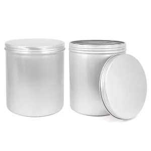 Custom Black Deep Round Aluminum Tins Empty Metal Jars and Cans for Versatile Product Packaging Use