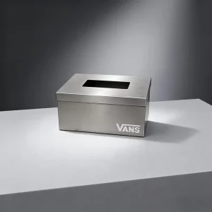Custom Brushed Stainless Steel Metal Box with Slot Storage and Display Case