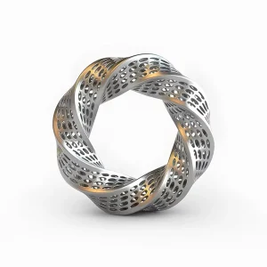 Custom Casting 3D Print Metal Accessories 3D SLM Design Printing Ultra High Precision Jewelry 3D Printed Art