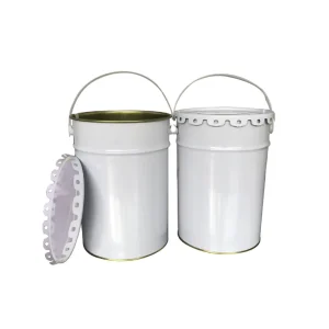 Custom Chemical Metal Paint Buckets and Large Jars Pull-Ring Sealed Tinplate Cans OEM Logo Printing Packaging