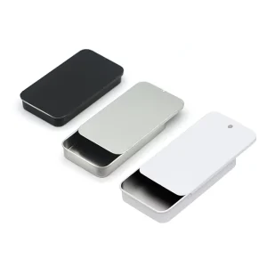 Custom Color Logo Metal Push-Pull Candy Tin Box