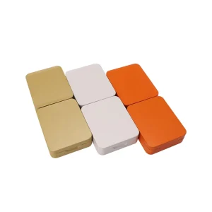 Custom Color Matte Rectangular Food-Grade Tinplate Box for Candy and Mints with Offset Printing and Recycled Materials