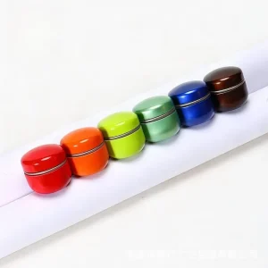 Custom Color Printing 60*60mm Round Metal Tea Tin Cans with Plastic Inner Lid 0.23mm Tinplate Cans for Tea Packaging