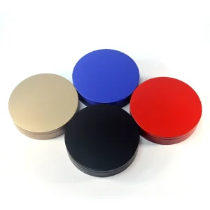 Custom Color Round Recyclable Tinplate Flat Metal Packaging Container for Food, Gifts, and Promotional Use