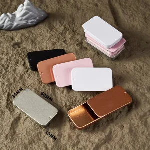 Custom Color and Image Candy and Guitar Pick Tinplate Case with Food-Grade Interior Paint, Sliding Tin Box