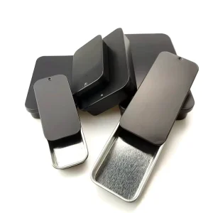 Custom Color logo Metal Container Push pull Tin Can Candy Box Tin Box