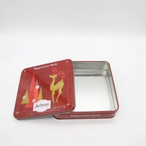 Custom Colored Square Metal Storage Cookie Tin Cans Metal Box for Cookie or Moon Cake