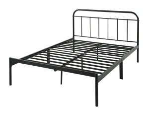 Custom Commercial Grade Modern Black Metal Bed Frame for Hotel Home Bedroom