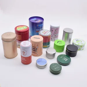 Custom Cylindrical Round Food-Grade Tinplate Box for Food Packaging