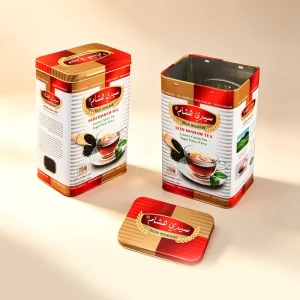 Custom Design Food Grade Square Tin Box with Lid for Tea