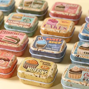 Custom Design Handheld Empty Tin Box Packaging for Jewelry Badge Candy Gift Tins Recyclable Mini USB Storage Airtight Metal Box