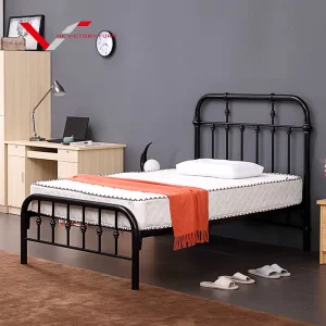 Custom Design Iron Art Queen Steel Bed Frames Single Double Metal Bed