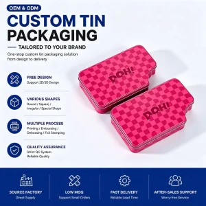 Custom Design Irregular Metal Tinplate Box Gift Tin Container for Chocolate Biscuit Snack Food Packaging