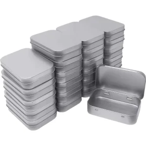 Custom Design Rectangle Metal Hinged Tin Box