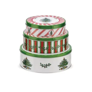 Custom Design Tin Set Christmas Cake Boxes for Packaging Chocolate Candy Cookie Metal Tin Can