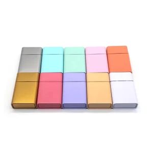 Custom Design Tinplate Metal Cigarette Tin Box with Hinge for Cosmetics Snack and Candy Storage