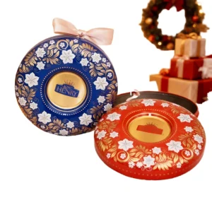 Custom Donut Shaped Recyclable Tinplate Box OEM Novelty Metal Can for Cake & Chocolate Candy Packaging Gift Use