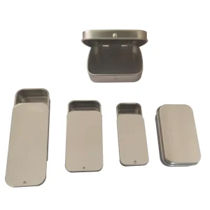 Custom Eco Friendly Rectangular Small Capacity Cosmetic Aluminum Box Recyclable Aluminum Tin for Solid Perfume
