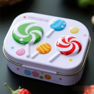 Custom Eco Friendly Recycled Materials Cute Metal Candy Packaging Easter Gift Tinplate Box Children’s Favour Holiday