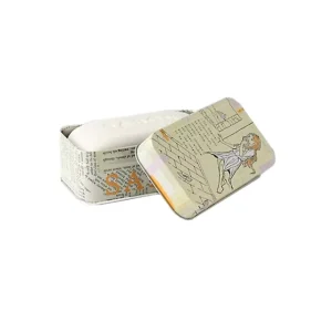 Custom Eco-Friendly Tin Box Soap Packaging, Square Metal Tin Cans