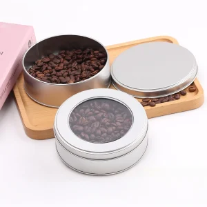 Custom Eco-Friendly Tinplate Metal Can with Window for Candy, Cookies, Tea, Coffee, and Sugar Storage